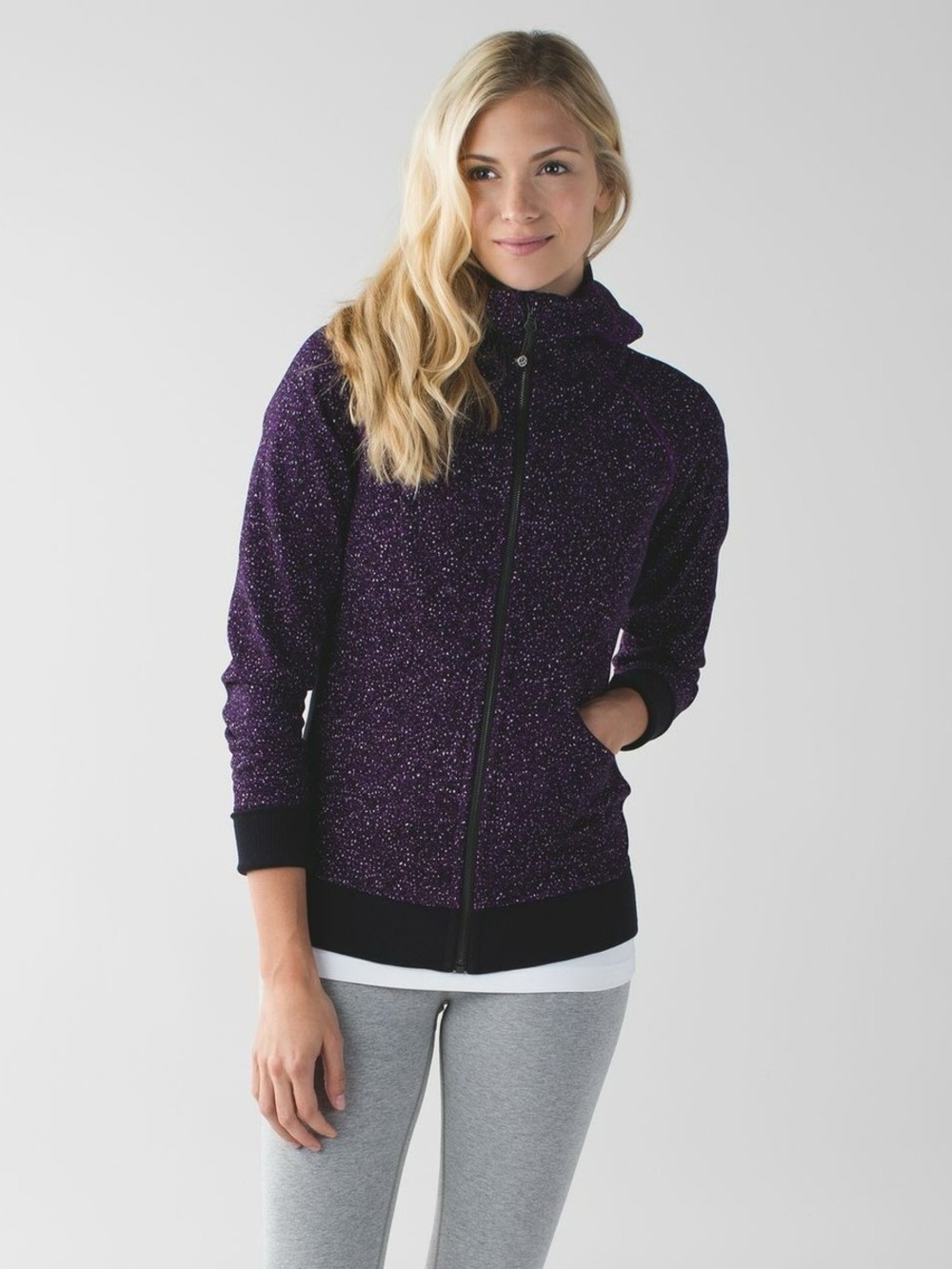 Lululemon athletica Purple Speckle Full-Zip Scuba Jacket women